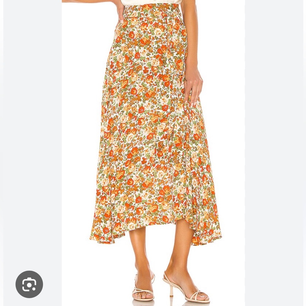 Faithfull The Brand Floral Asiya Midi Skirt in Le Rose